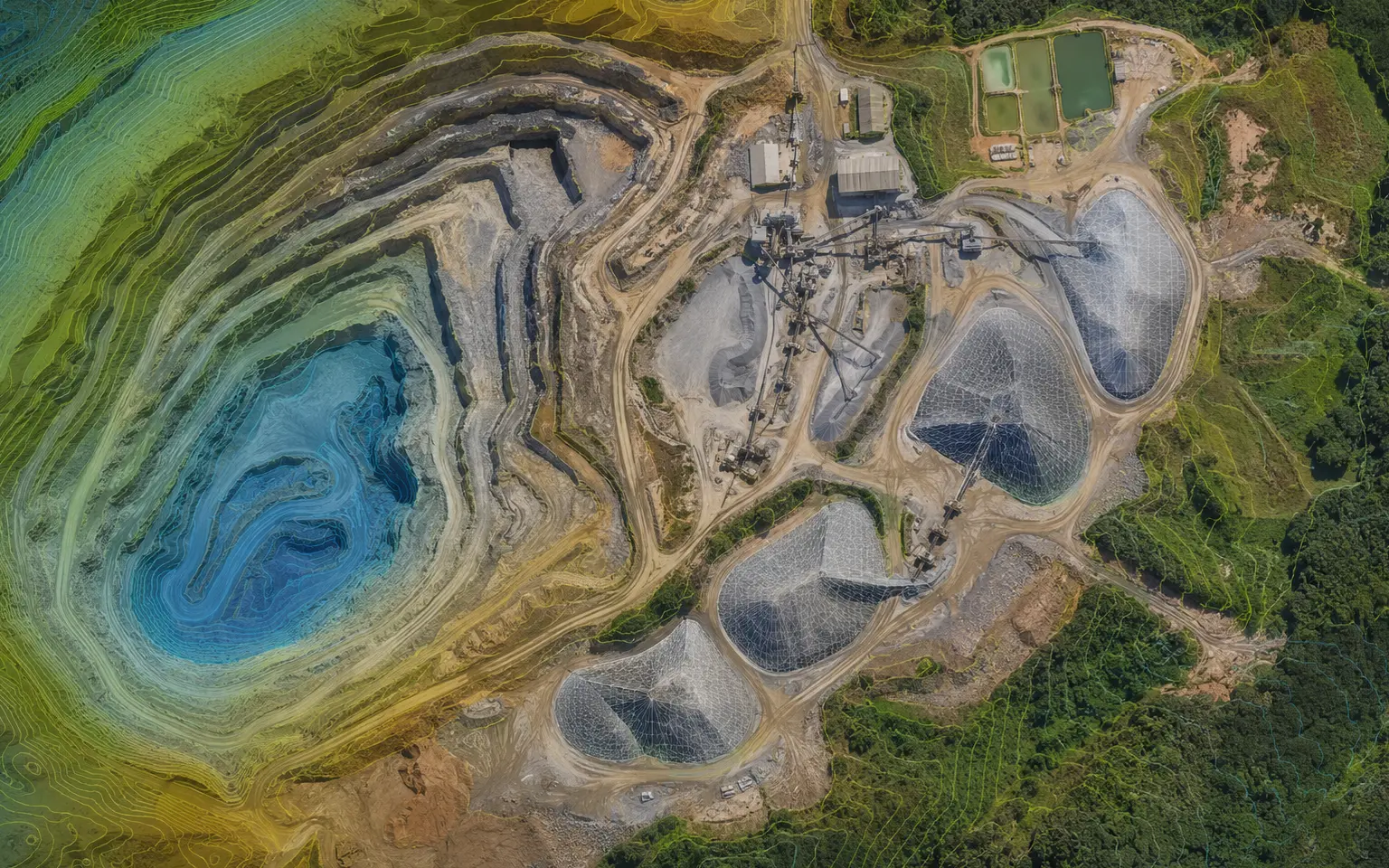 Aplicação geoespacial em Mineração, indústria e imobiliário